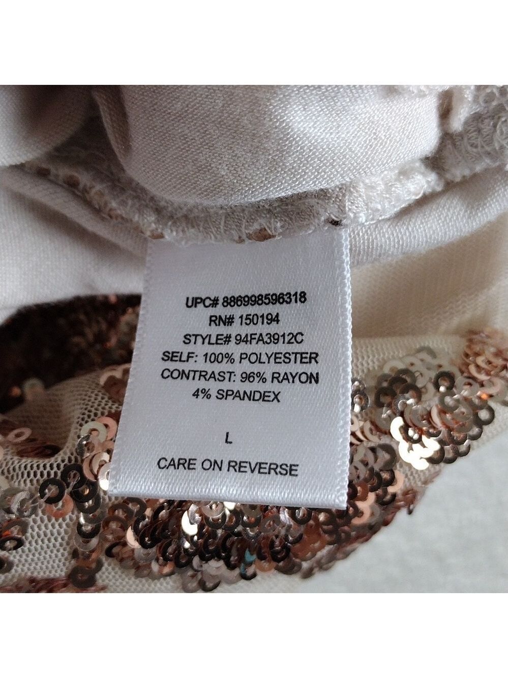 About A Girl Cream Tan Tulle Metallic Sequin Overlay Spaghetti Strap Tank Top - Picture 7 of 16